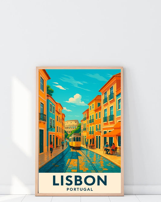 Lisbon Print, Lisbon Wall Art, Portugal Wall Art, Lisbon Travel Print, Birthday Present, Wedding Gift, Travel Decor, Travel Wall Art, Travel