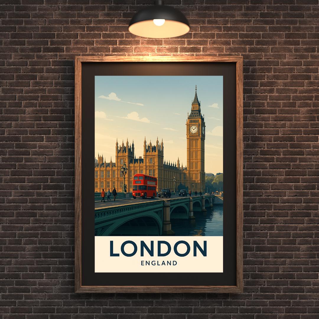 London Print, London Wall Art, England Wall Art, London Travel Print, Britain, Wedding Gift, Birthday Present, Travel Decor, Travel Wall Art
