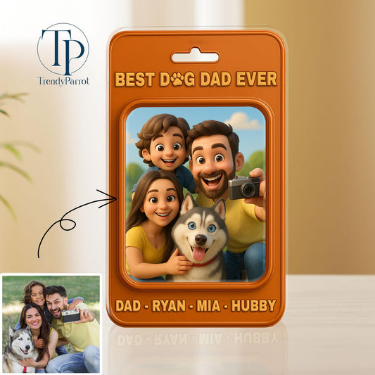 Personalized Dog Dad Acrylic Plaque, Dog Dad Gifts, Cat Dad Acrylic Block, Custom Figure From Photo,Pet Dad Gift, Dog Dad Father's Day Gift