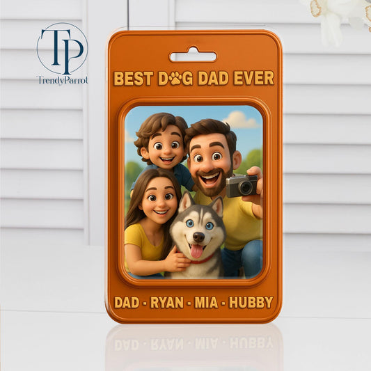 Personalized Dog Dad Acrylic Plaque, Dog Dad Gifts, Cat Dad Acrylic Block, Custom Figure From Photo,Pet Dad Gift, Dog Dad Father's Day Gift