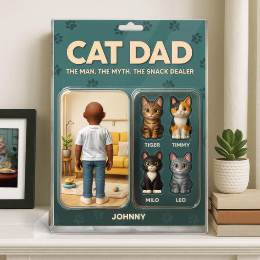 Custom Name Cat Dad The Name. The Myth. The Snack Dealer Acrylic Block, Cat Dad Acrylic Block, Father's Day Gift For Dad, Gift For Husband