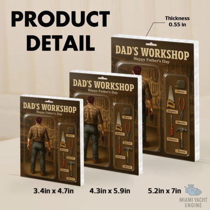 Custom Name Daddy Workshop Acrylic Block Plaque, If Dad Can’t Fix It Display Acrylic Block, Father’s Day Gift For Handy Dad,Gift For Husband