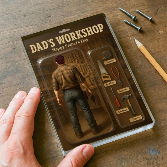 Custom Name Daddy Workshop Acrylic Block Plaque, If Dad Can’t Fix It Display Acrylic Block, Father’s Day Gift For Handy Dad,Gift For Husband