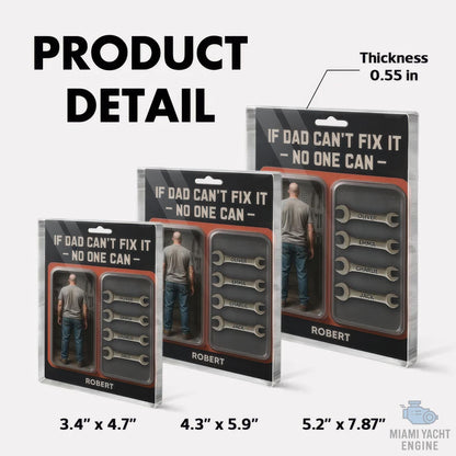 Custom Name If Dad Can’t Fix It, No One Can Acrylic Block Plaque, Dad's Workshop Tools Acrylic Block Plaque, Father’s Day Gift For Handy Dad