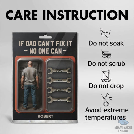 Custom Name If Dad Can’t Fix It, No One Can Acrylic Block Plaque, Dad's Workshop Tools Acrylic Block Plaque, Father’s Day Gift For Handy Dad