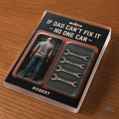 Custom Name If Dad Can’t Fix It, No One Can Acrylic Block Plaque, Dad's Workshop Tools Acrylic Block Plaque, Father’s Day Gift For Handy Dad