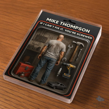 Custom Name If Dad Can’t Fix It, No One Can Acrylic Block Plaque, Dad's Workshop Tools Acrylic Block Plaque, Father’s Day Gift For Handy Dad