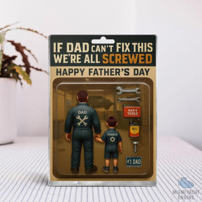 Custom Name If Dad Can't Fix This We Are All Screwed Acrylic Block Plaque, Dad Workshop Tools Acrylic Block, Father’s Day Gift For Handy Dad