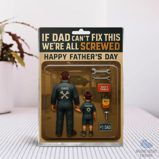 Custom Name If Dad Can't Fix This We Are All Screwed Acrylic Block Plaque, Dad Workshop Tools Acrylic Block, Father’s Day Gift For Handy Dad
