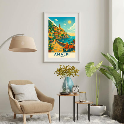 Amalfi Coast Print, Italy Wall Art, Amalfi Wall Art, Amalfi Travel Print, Birthday Present, Wedding Gift, Travel Decor, Travel Wall Art