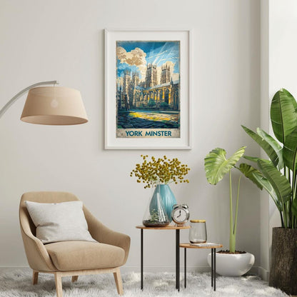York Poster, York Wall Art, Britain Wall Art, York Travel Print, York Minster, Wedding Gift, Birthday Present, Travel Decor, Travel Wall Art