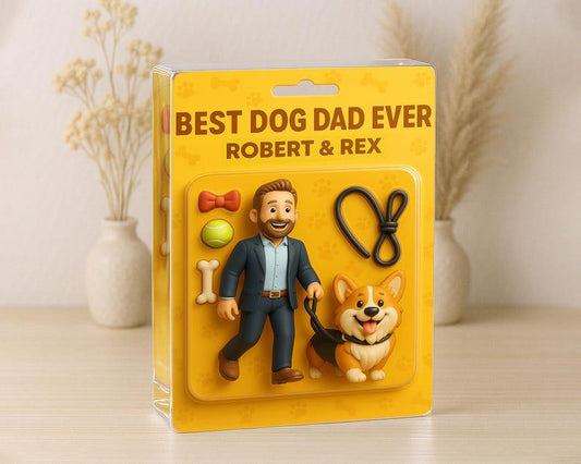 Personalized Dog Dad Acrylic Plaque, Dog Dad Gifts, Cat Dad Acrylic Block, Custom Figure From Photo, Pet Dad Gift, Father's Day 2025 Gift