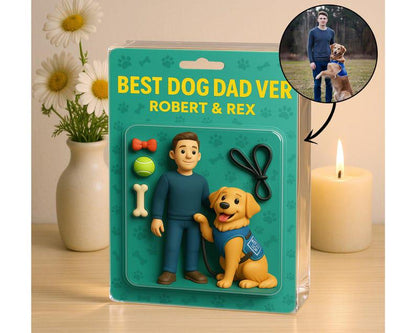 Personalized Dog Dad Acrylic Plaque, Dog Dad Gifts, Cat Dad Acrylic Block, Custom Figure From Photo, Pet Dad Gift, Father's Day 2025 Gift
