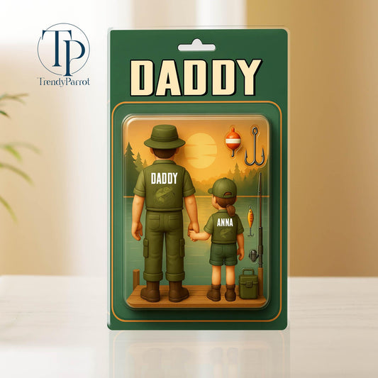 Dad Fishing Gift, Dad Gift, Personalize Father's Day Gift For Dad, Custom Figure Acrylic Block, Gift for Fisherman Dad, Gift For Grandpa