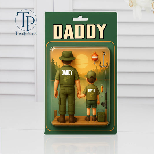Dad Fishing Gift, Dad Gift, Personalize Father's Day Gift For Dad, Custom Figure Acrylic Block, Gift for Fisherman Dad, Gift For Grandpa