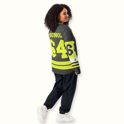 Racing Fan Oversized Unisex Hockey Jersey , Bold #64 Oversized Racing Hockey Jersey
