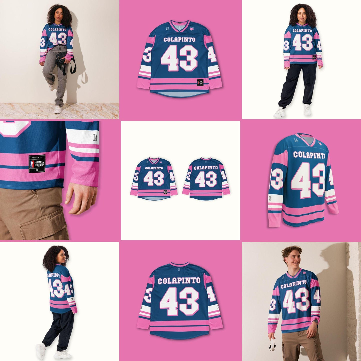 Streetwear Racing Hockey Jersey – Oversized Unisex Jersey with Bold Racing Graphics