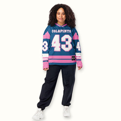 Streetwear Racing Hockey Jersey – Oversized Unisex Jersey with Bold Racing Graphics