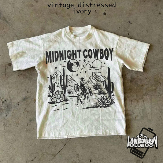 Midnight Cowboy T-Shirt, Vintage Western Graphic Tee, Retro Grunge Rodeo Shirt, Comfort Colors Dark Country Aesthetic, Wild West Streetwear