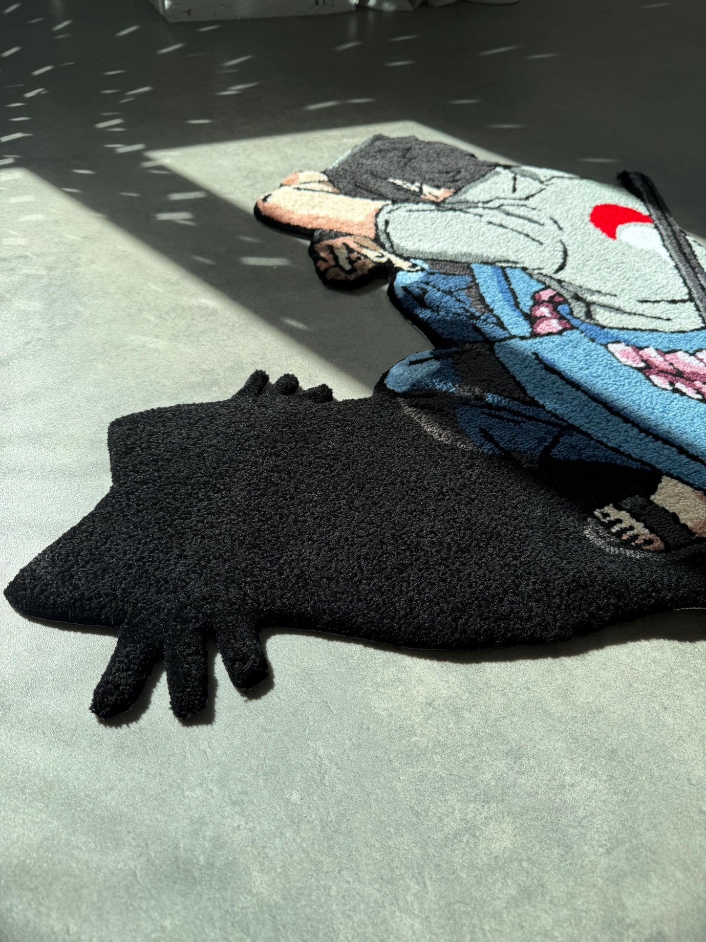 Handmade Anime Ninja Rug: Custom Home Decor