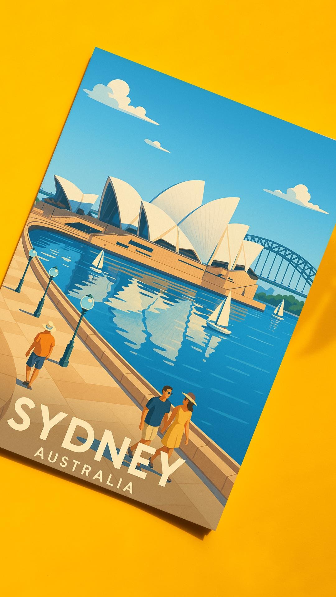 Sydney Print, Australia Wall Art, Sydney Wall Art, Sydney Travel Poster, Birthday Present, Wedding Gift Print, Travel Decor, Travel Wall Art