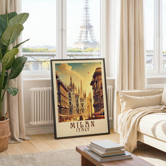 Milan Print, Italy Wall Art, Milan Wall Art, Milan Poster, Milan Travel Print, Birthday Present, Wedding Gift, Travel Decor, Travel Wall Art