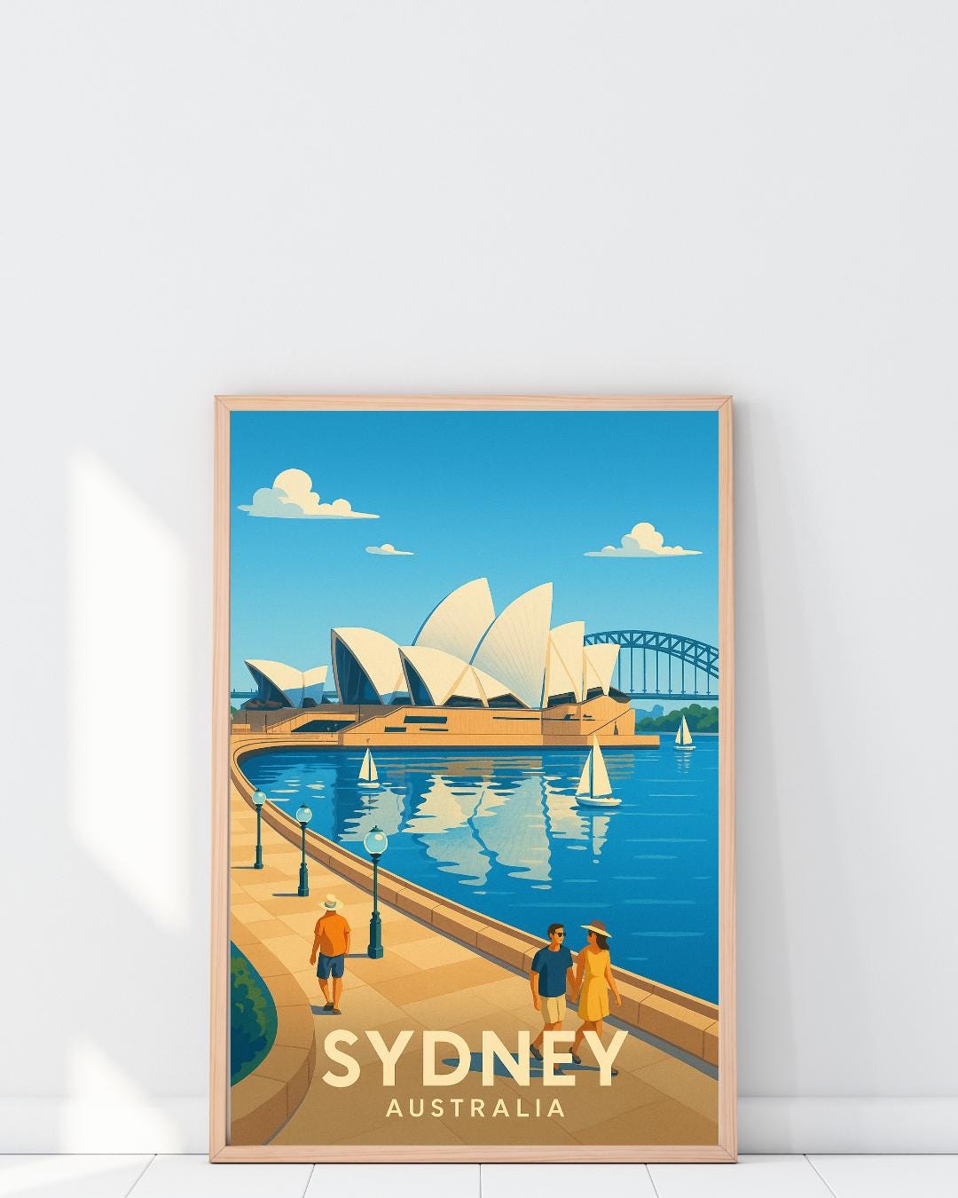 Sydney Print, Australia Wall Art, Sydney Wall Art, Sydney Travel Poster, Birthday Present, Wedding Gift Print, Travel Decor, Travel Wall Art