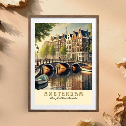Amsterdam Print, Amsterdam Wall Art, Amsterdam Poster, Amsterdam, Birthday Present, Wedding Gift Print, Travel Decor, Travel Wall Art, Dutch