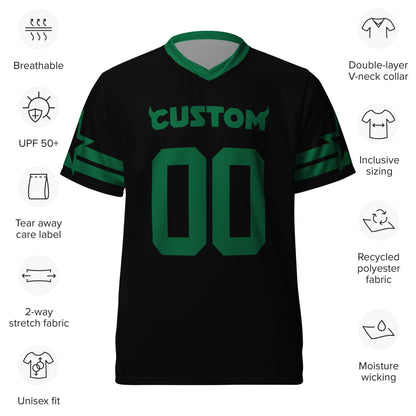 Custom Concert Outfit Black or Green Jersey with Horns