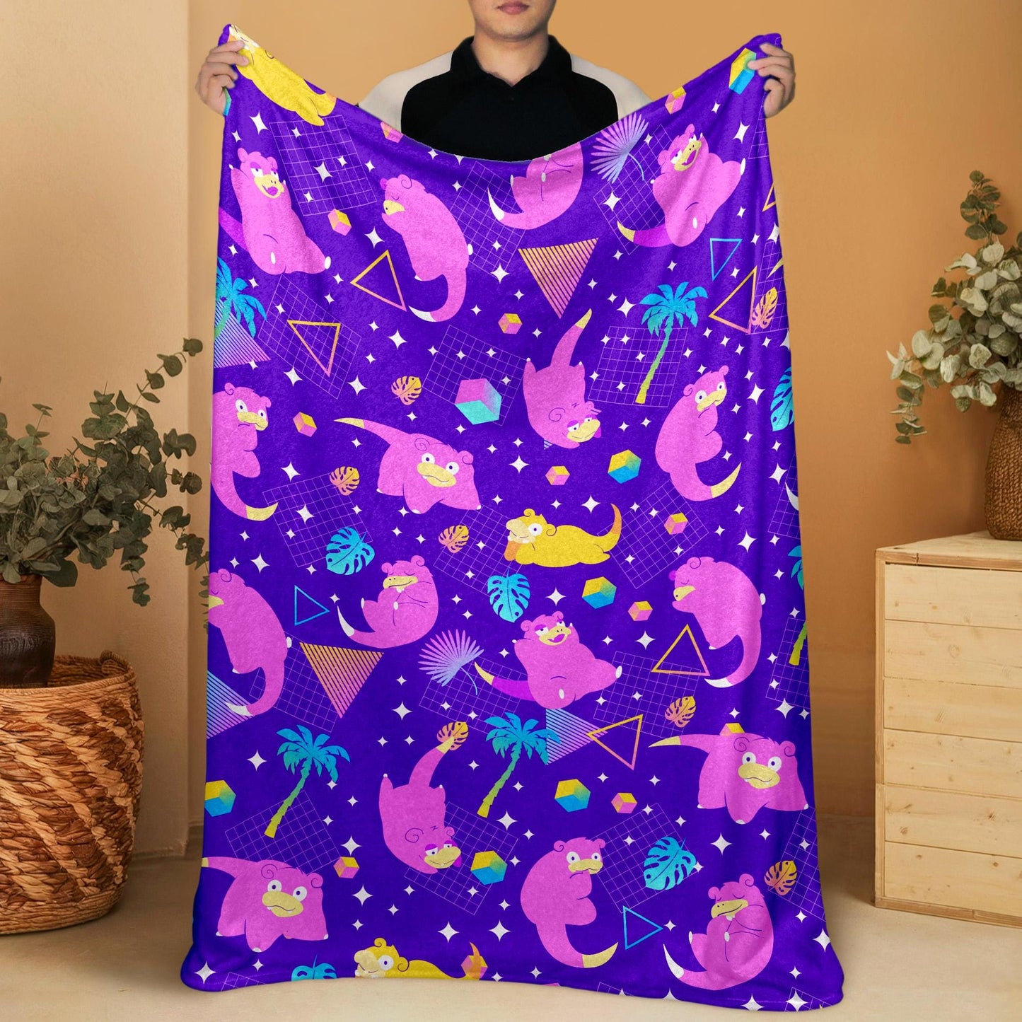 Slowpoke Fleece Blanket Home Decor Throw Blanket Cute Baby Blanket Slowpoke Blanket Gifts