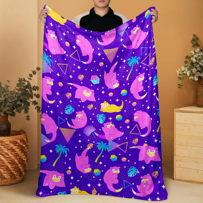 Slowpoke Fleece Blanket Home Decor Throw Blanket Cute Baby Blanket Slowpoke Blanket Gifts