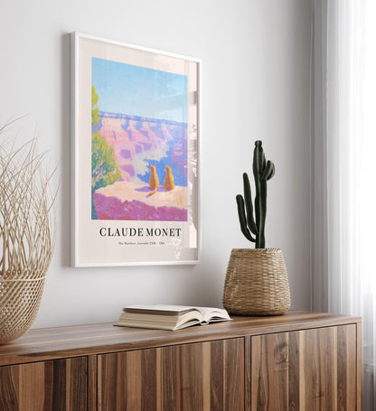 Monet Style Tabby Cat Print: Grand Canyon Poster