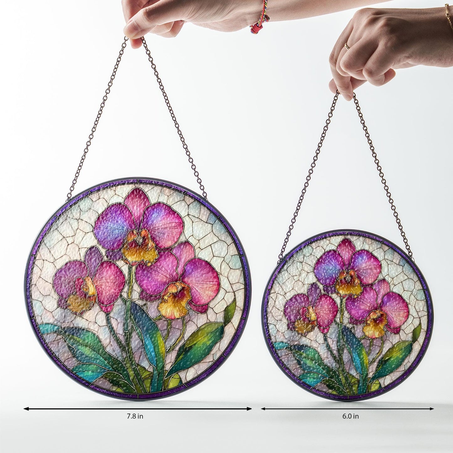 Orchid Flower Suncatcher, Floral Sun Catcher, Botanical Home Decor, Unique Gift for Nature Lovers, Flower Suncatcher