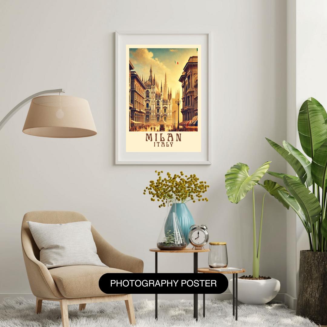 Milan Print, Italy Wall Art, Milan Wall Art, Milan Poster, Milan Travel Print, Birthday Present, Wedding Gift, Travel Decor, Travel Wall Art