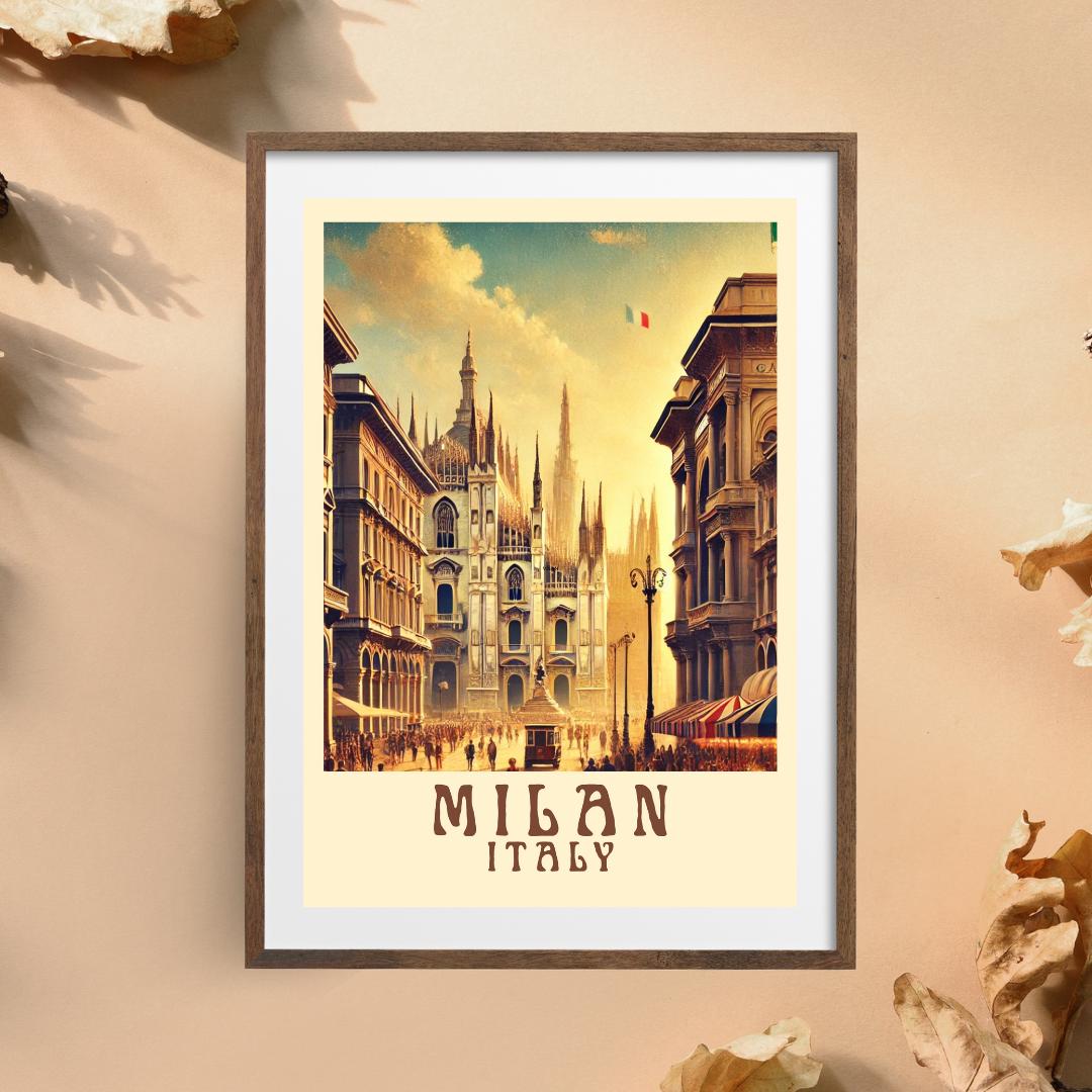 Milan Print, Italy Wall Art, Milan Wall Art, Milan Poster, Milan Travel Print, Birthday Present, Wedding Gift, Travel Decor, Travel Wall Art