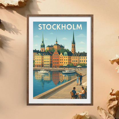 Stockholm Poster, Stockholm Wall Art, Sweden Wall Art, Stockholm Travel Print, Wedding Gift, Birthday Present, Travel Decor, Travel Wall Art