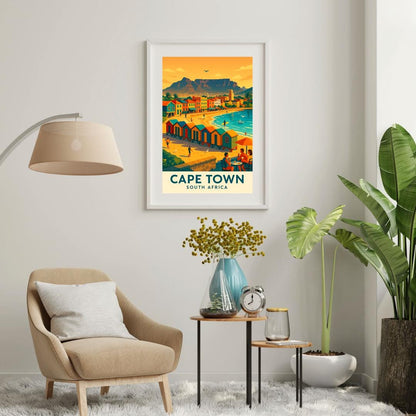 Cape Town Poster, South Africa Wall Art, Cape Town Wall Art, Cape Town Travel Poster, Birthday Present, Wedding Gift Print, Travel Decor