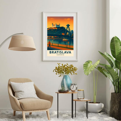 Bratislava Poster, Slovakia Wall Art, Bratislava Wall Art, Bratislava Travel Print, Birthday Present, Wedding Gift, Travel Decor, Bratislava