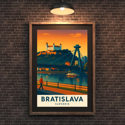 Bratislava Poster, Slovakia Wall Art, Bratislava Wall Art, Bratislava Travel Print, Birthday Present, Wedding Gift, Travel Decor, Bratislava