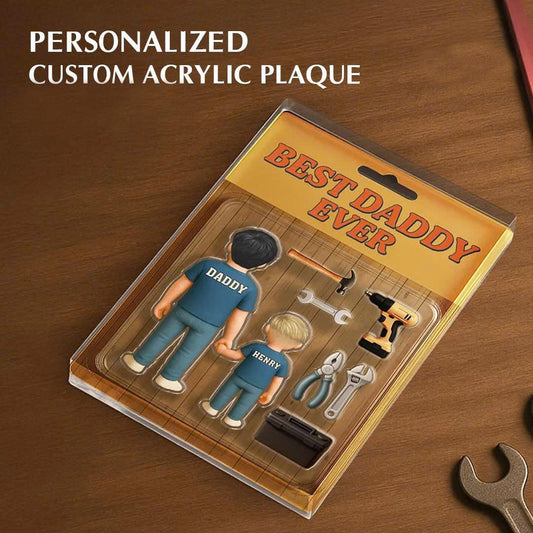 Personalized Father's Day Gift For Dad, Custom Figure Acrylic Block, Personalized Acrylic Block Plaque, Father's Day Gifts For Husband