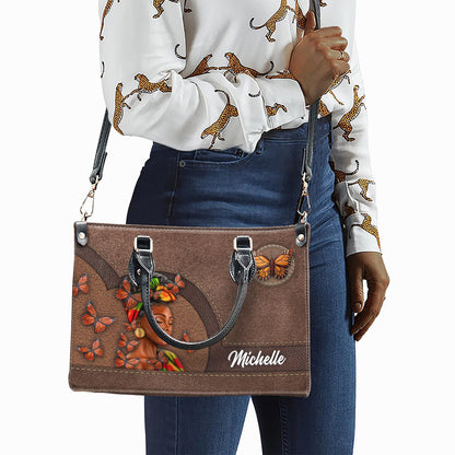 African American Empowering Christian Handbag, Personalized Leather Handbag, Inspirational Faith Design for African American Women