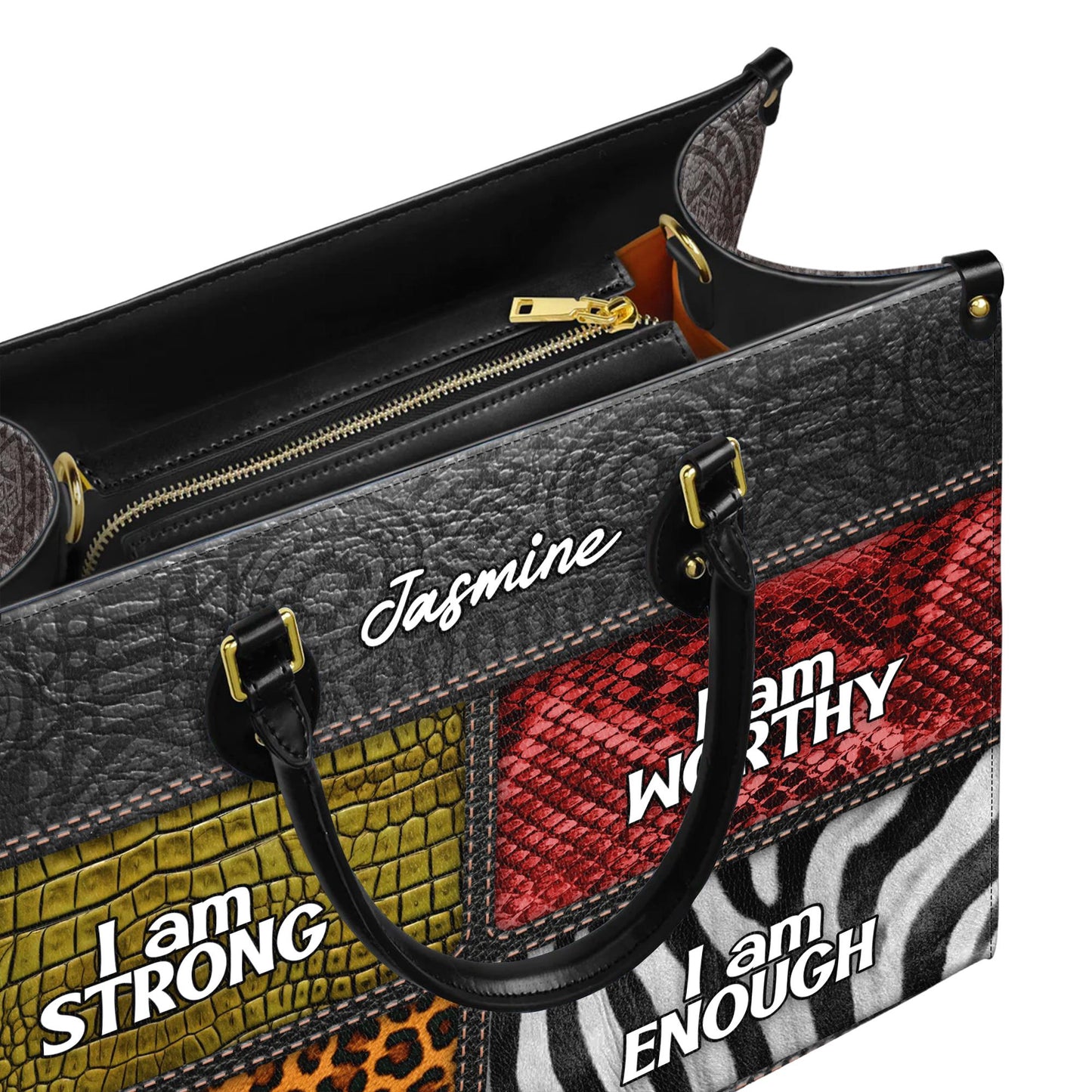 Personalized African American Melanin Leather Bag | Custom Stylish Handbag | Empowering Purse for Women of Color