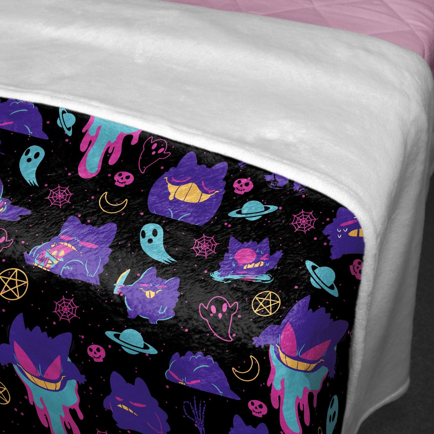 Gengar Fleece Blanket Home Decor Throw Blanket Bedroom Decor Baby Blanket Graffiti Gengar Blanket Gifts