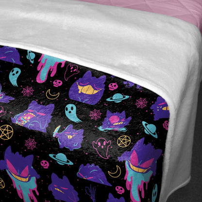 Gengar Fleece Blanket Home Decor Throw Blanket Bedroom Decor Baby Blanket Graffiti Gengar Blanket Gifts