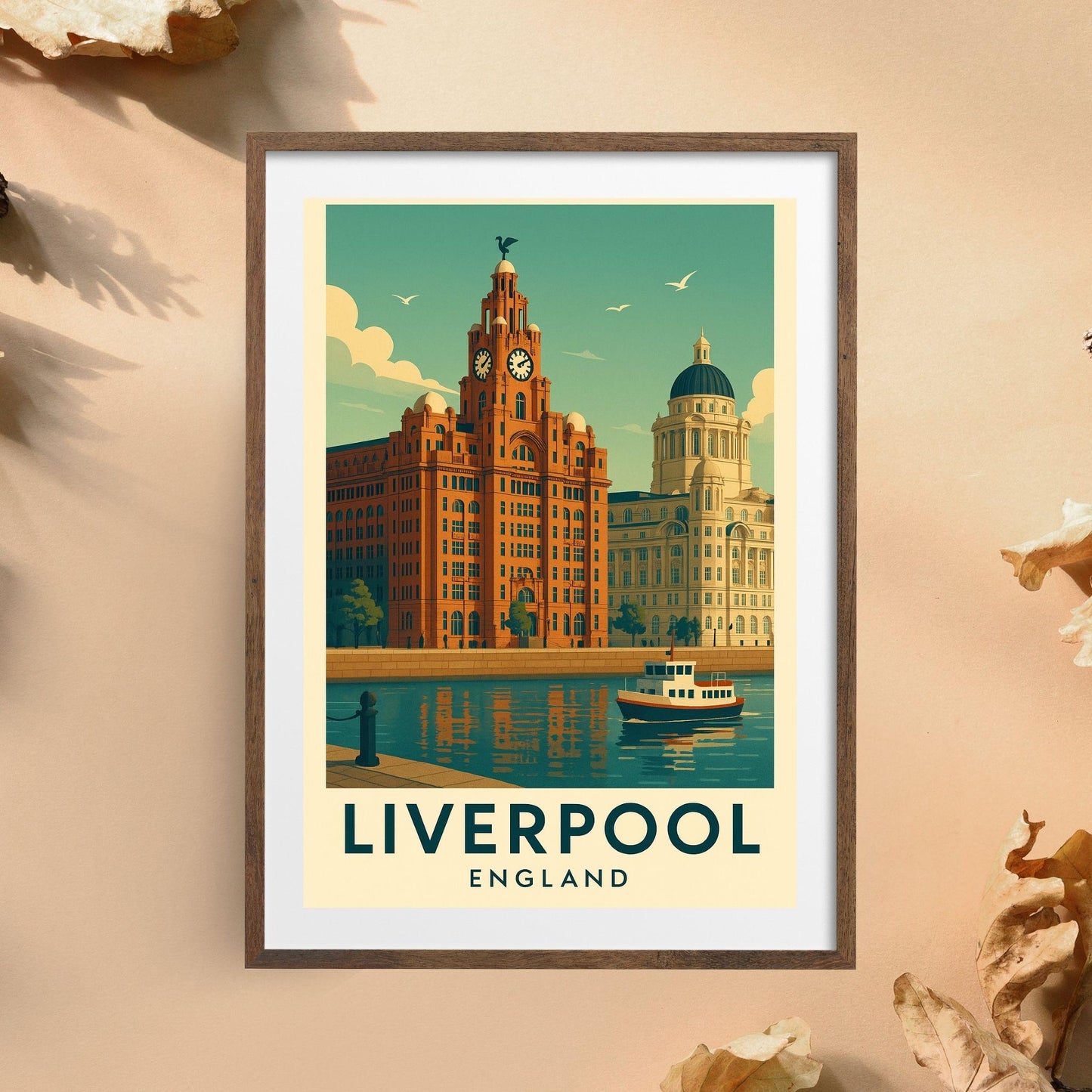 Liverpool Poster Wall Art, Liverpool Travel Print, Britain Wall Art, Wedding & Birthday Gift, Travel Home Decor, UK Modern Cityscape Artwork