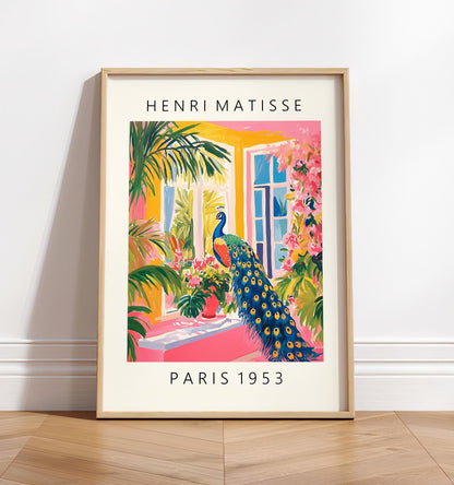 Matisse Inspired Peacock Art Print: Modern Gallery Wall Decor