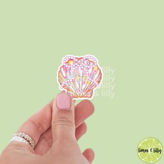 Summer Sea Shell Coquette Bow Preppy Vinyl Sticker | Kindle Stickers | Bookish Stickers | Trendy Stickers