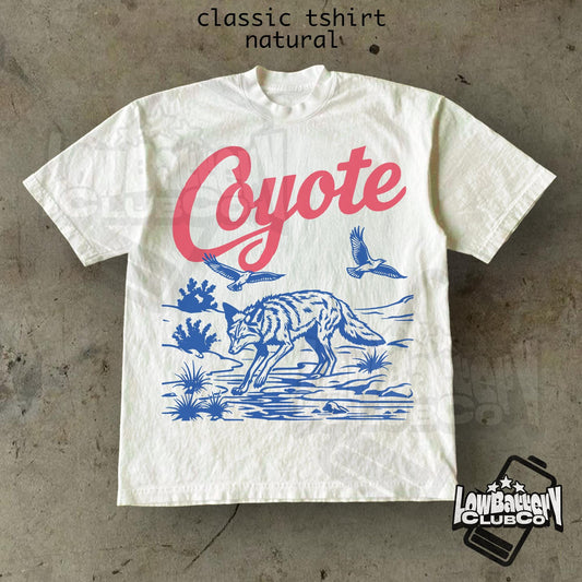 Retro Coyote T-Shirt, Vintage Desert Wildlife Graphic Tee, Retro Western Nature Shirt, Comfort Colors Wild West Aesthetic