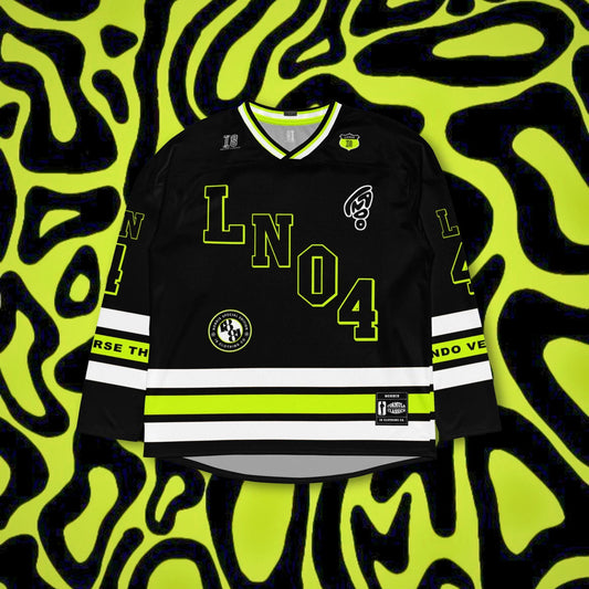 Racing-Inspired Oversized Jersey, Streetwear Racing Hockey Jersey with Vibrant #4 Graphics