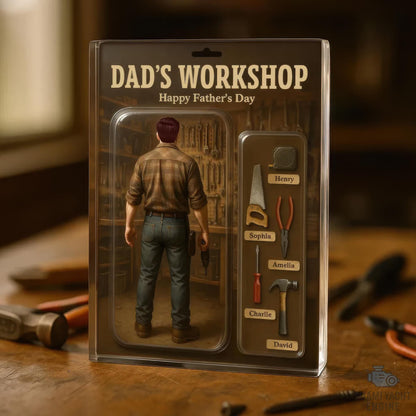 Custom Name Daddy Workshop Acrylic Block Plaque, If Dad Can’t Fix It Display Acrylic Block, Father’s Day Gift For Handy Dad,Gift For Husband